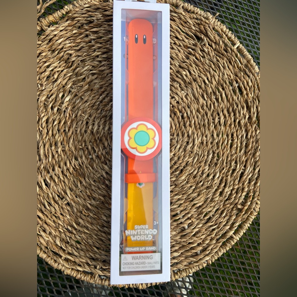 Super Nintendo World Power Up Band Epic - Orange with Yellow & Green Flower